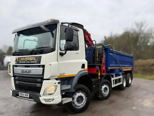 DAF CF 440 8x4 Tipper (With crane) - RHD (XUK)
